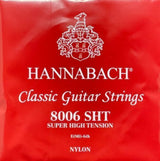 Hannabach Serie 800 Super High Tension Hopeoitu E6w Klassisen Kitaran Kieli