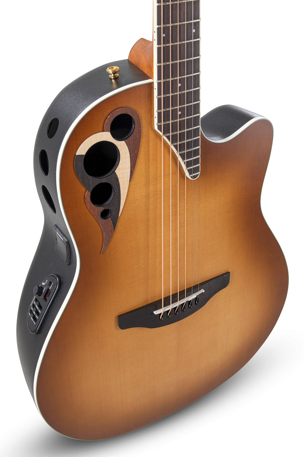 Ovation Celebrity Elite Deluxe Deep Contour Peach Burst Satin - Elektro-akustinen kitara