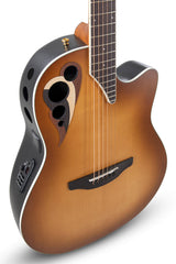 Ovation Celebrity Elite Deluxe Deep Contour Peach Burst Satin - Elektro-akustinen kitara