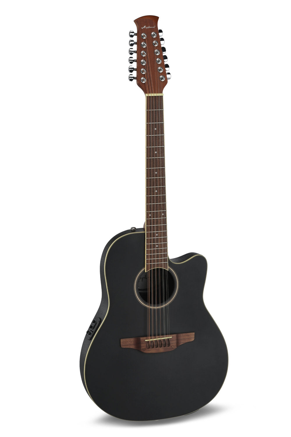 Applause Elektro-akustinen kitara AB2412II Mid Cutaway 12-string, black satin