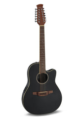 Applause Elektro-akustinen kitara AB2412II Mid Cutaway 12-string, black satin