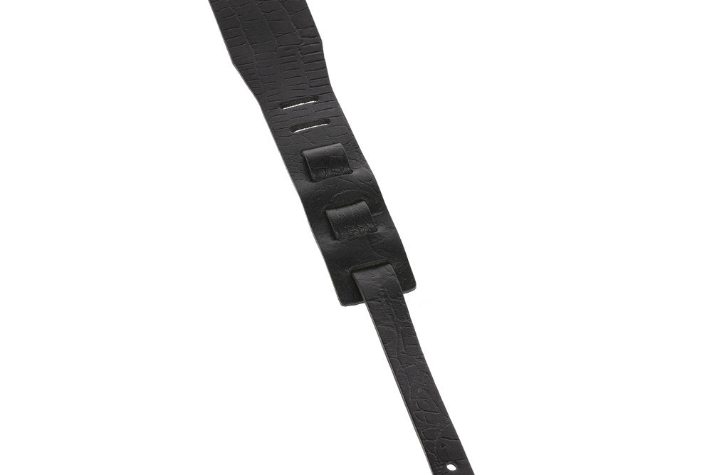 GEWA Premium Plain 70 Kitarahihna Hihnalukoilla Black Grained