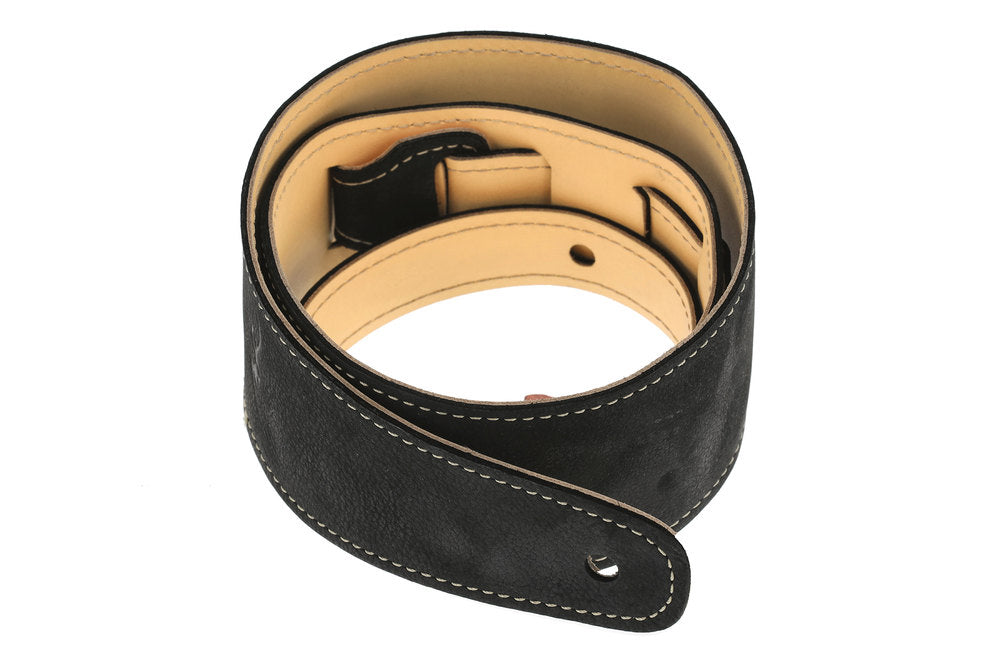 Kitarahihna Regular 70 Satin Black - Nahkaa