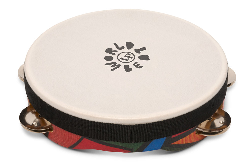 Latin Percussion LP7022 World Beat Single Row Tambourine with Head