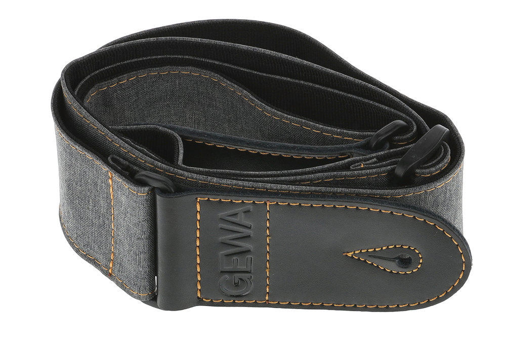 Kitarahihna Steel Grey 60mm Leveä Kangashihna