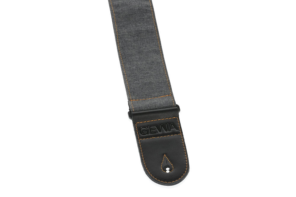 Kitarahihna Steel Grey 60mm Leveä Kangashihna