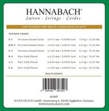 Hannabach Serie 825 Low Tension Klassisen kitaran kieli E6w