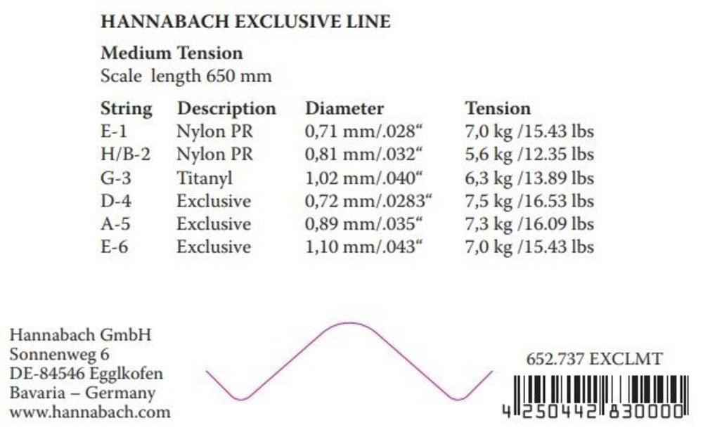 Klassisen kitaran kielet Exclusive Serie Medium Tension H/B2