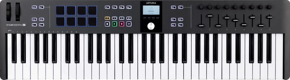 KeyLab Essential 61 MK3 USB-kontrolleri musta