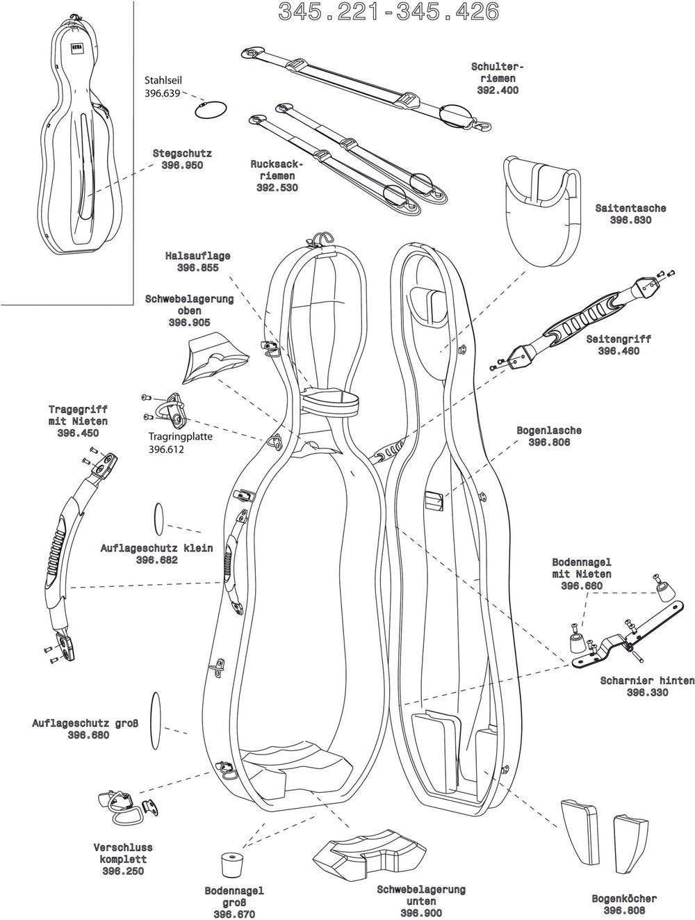 Sellon kotelo Idea Original Carbon 2.9 Pohjatassu (396670)