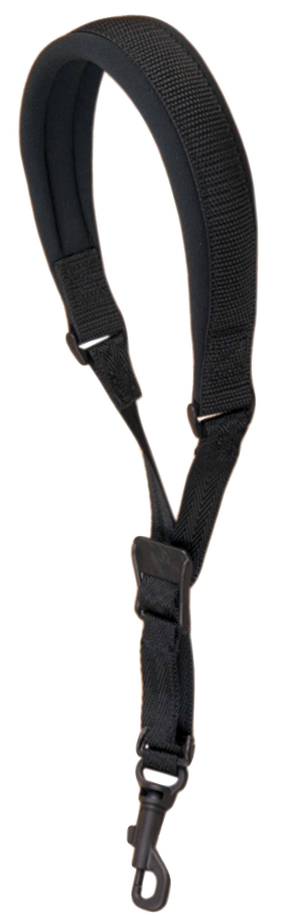 Saksofonin hihna Wick-It Musta Junior, pituus 38,1 - 45,7 cm