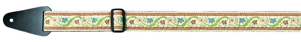 Kitarahihna F&S Folk Jacquard Vaalea Kukkakuvio