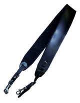 F&S Nahkaa Deluxe Banjo hihna, musta