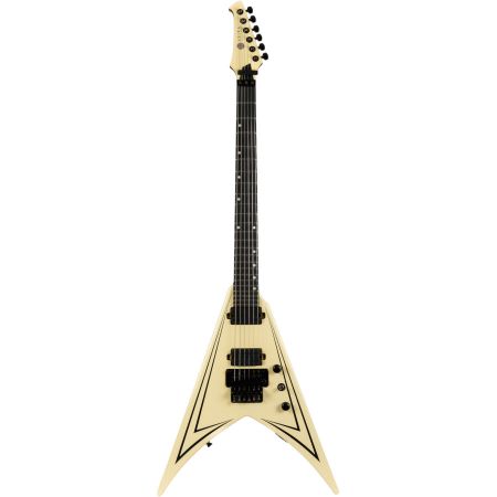 Spira Guitars V420 FR Antique White Pinstripe