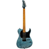 Spira Guitars T450 Trans Blue Flame