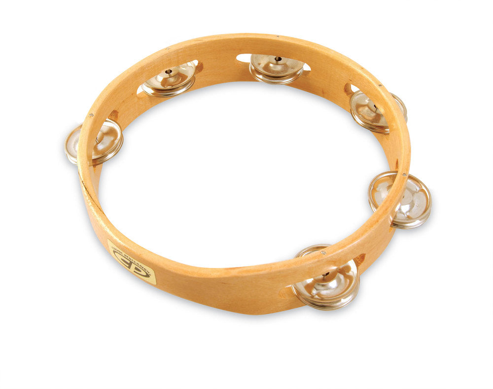 LP CP Wood Tambourine 8", Single Row, Headless