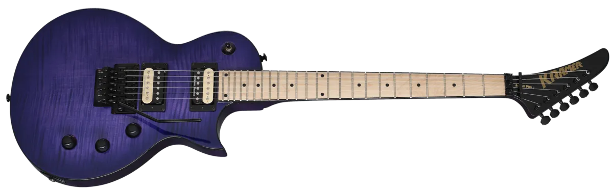 Kramer Assault Plus reverse headstock maple fretboard Trans Purple