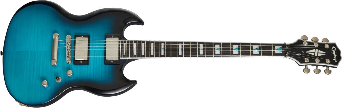 Epiphone SG Prophecy Blue Tiger Aged Gloss