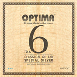 Klassisen kitaran kielet No. 6 Special Silver Sarja Carbon high