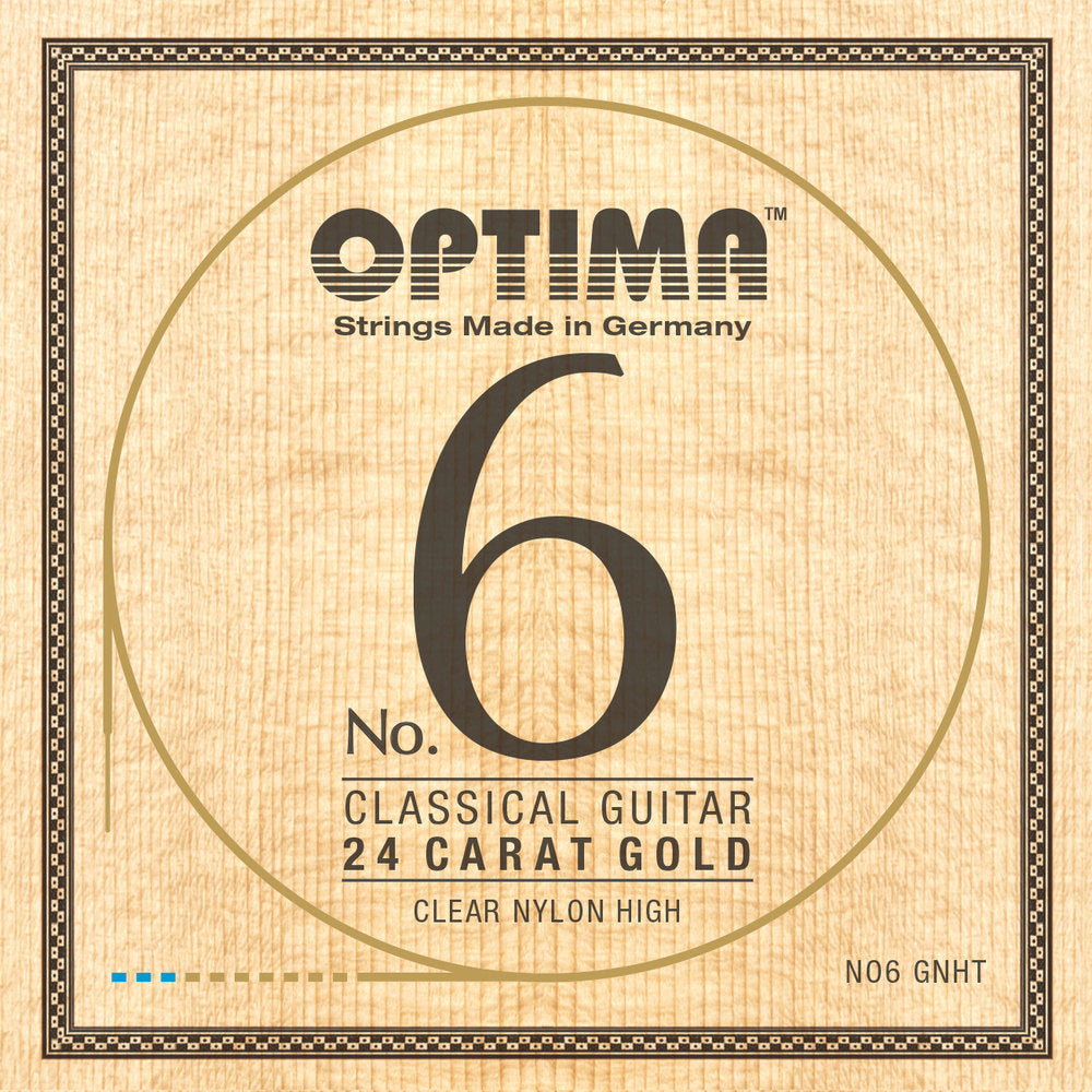 Klassisen kitaran kielet No. 6 24 Karat Gold Sarja Nylon Gold high