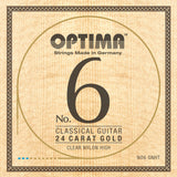 Klassisen kitaran kielet No. 6 24 Karat Gold Sarja Nylon Gold high