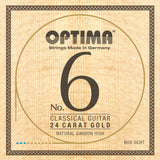Klassisen kitaran kielet No. 6 24 Karat Gold Sarja Carbon Gold high