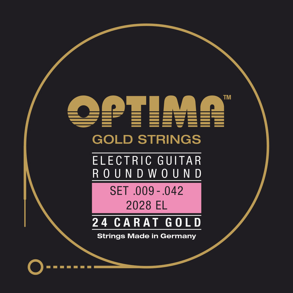 Sähkökitaran kielet Gold strings round wound Sarja (674617)