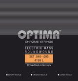Sähköbasson kielet Chrome Strings. Round Wound Short Scale Setti 4199S