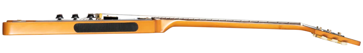 Epiphone 1958 Korina Flying V White Pickguard Aged Natural sähkökitara kotelolla