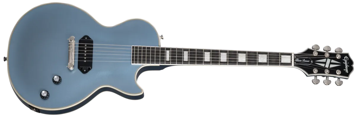 Epiphone Jared James Nichols Blues Power Les Paul Custom Aged Pelham Blue