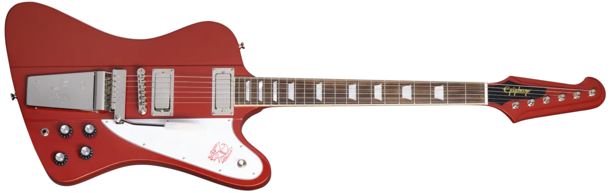 Epiphone 1963 Firebird V Maestro Vibrola Incl Hard Case Ember Red