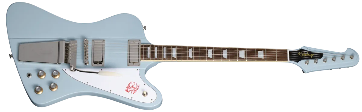 Epiphone 1963 Firebird V Maestro Vibrola Incl Hard Case Frost Blue