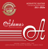 Akustisen kitaran kielet Adamas Historic Reissue Phosphor Bronze Super-Light .011-.052