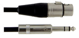 Pro Line Balansoitu audiokytkentä P/K10 - TRS / XLR (n)