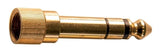 Audio-adapteri 3.5mm - 6.35mm, kullattu kierteellä