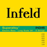Sähköbasson kielet Superalloy. Round Wound Long Scale Sarja