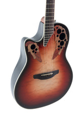Ovation Celebrity Elite Plus Mid Cutaway Lefthand Ruby Burst