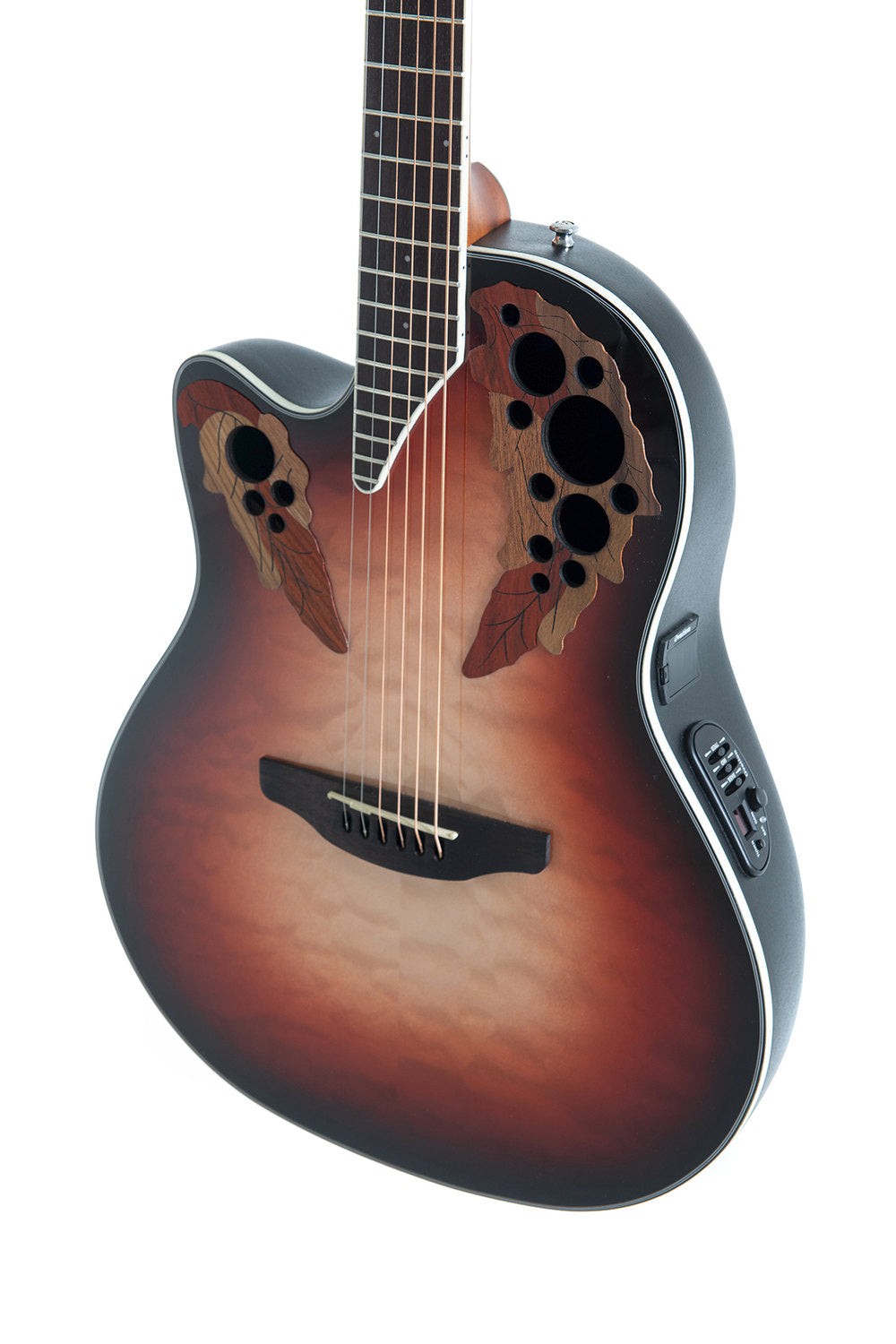 Ovation Celebrity Elite Plus Mid Cutaway Lefthand Ruby Burst