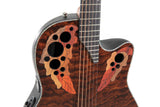 Ovation Elektro-akustinen kitara Celebrity Elite Plus Mid Cutaway, dark tiger eye