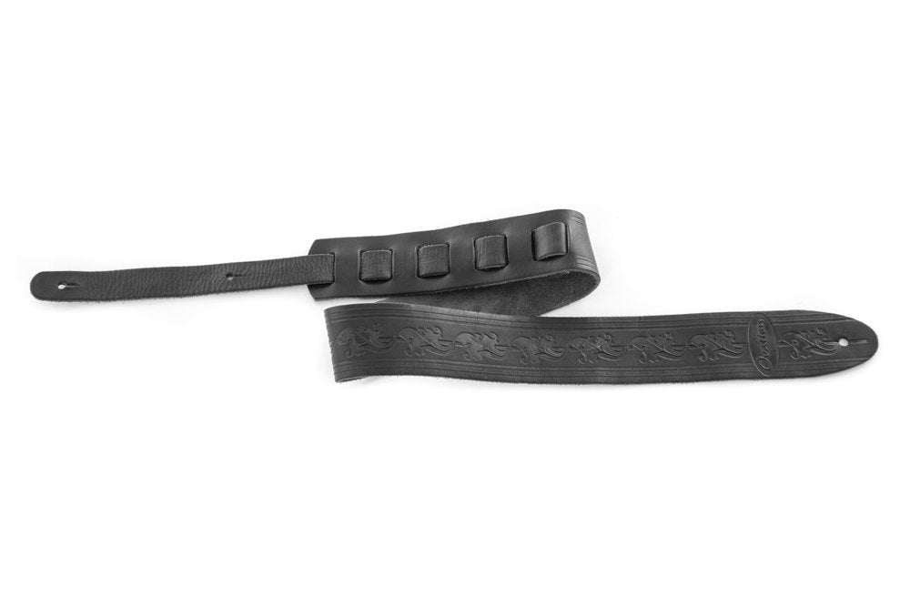 Ovation Kitarahihna Premium nahkaa, black