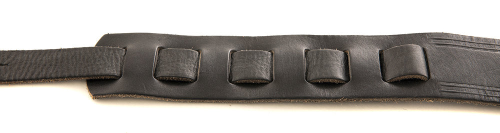 Kitarahihna Premium nahkaa Black