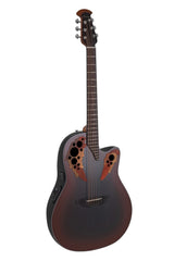 Ovation Celebrity Elite Mid Cutaway - Reverse Red Burst
