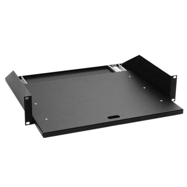 19" Rack Tray 2U with pull-out rails