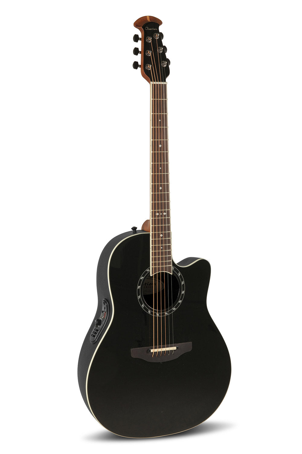 Elektro-akustinen kitara Standard Balladeer Deep Contour Cutaway Musta