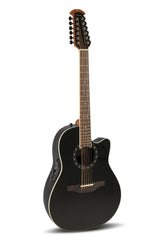 Elektro-akustinen kitara Standard Balladeer Deep Contour Cutaway 12-string Musta