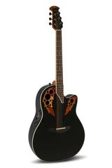 Elektro-akustinen kitara Standard Elite Deep Contour Cutaway Musta