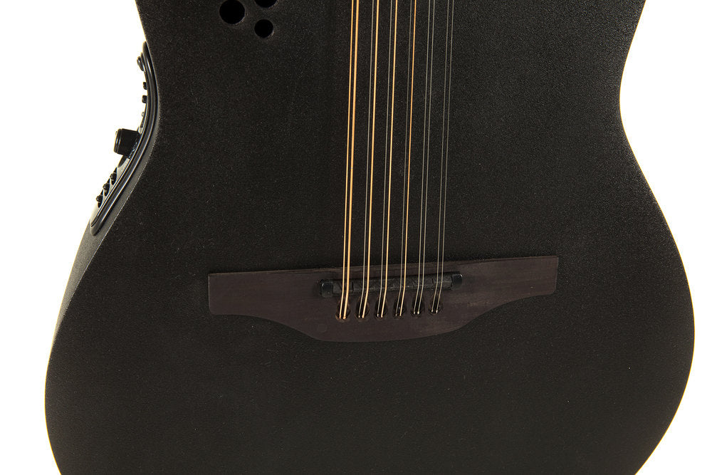 Elektro-akustinen kitara Elite TX Deep Contour Cutaway 12-kielinen Black Textured