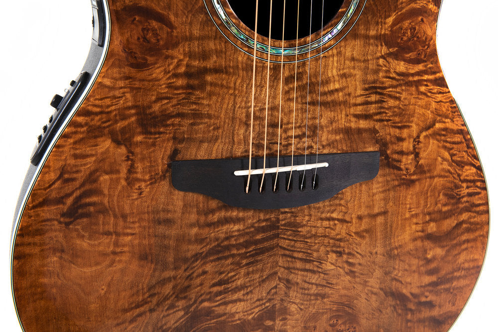 Elektro-akustinen kitara Celebrity Standard Plus Mid Cutaway Nutmeg Burled Maple