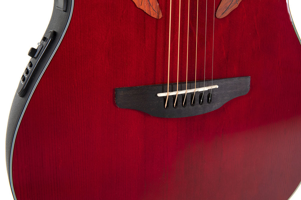 Ovation Celebrity Elite Mid Cutaway Ruby Red - Elektroakustinen Kitara