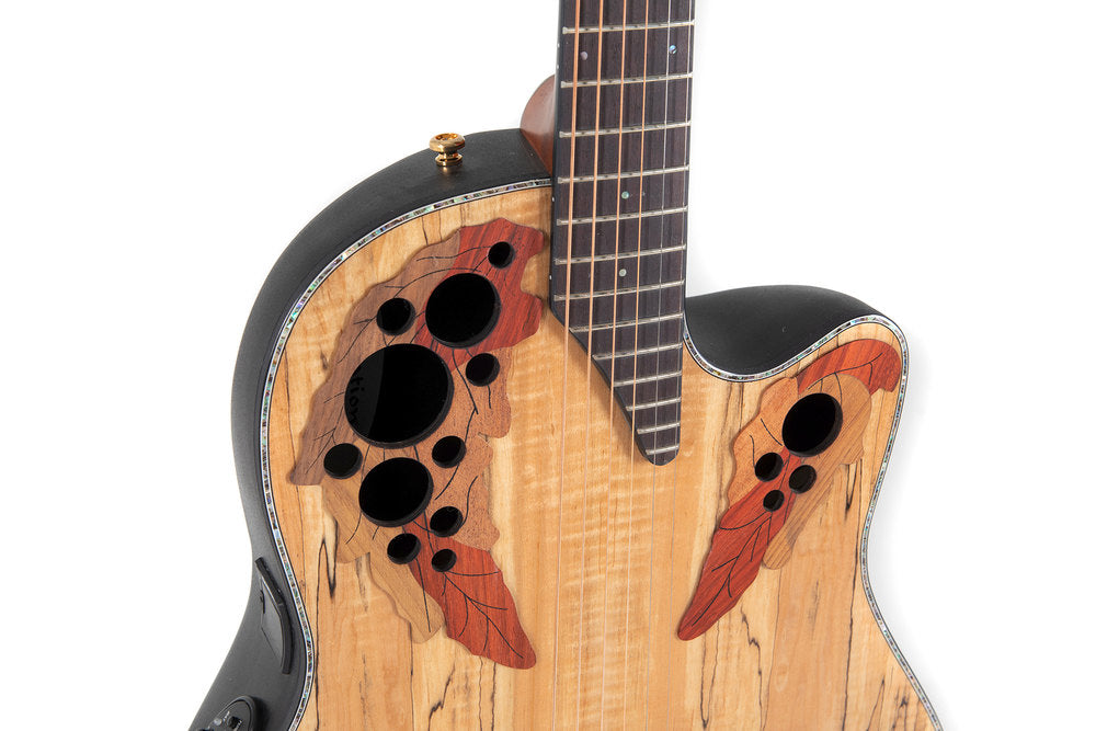 Ovation Celebrity Elite Plus Mid Cutaway - Natural Spalted Maple